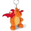 Nici 36003 Schlüsselanhänger Drache Orange Sitzend 10cm Plüsch Creatures