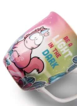 Nici 49113 Tasse Einhorn Midnight Floral "Be A Light In The Dark" Ca 360ml -Nici 49113 03 ZA weiss 1480x2048